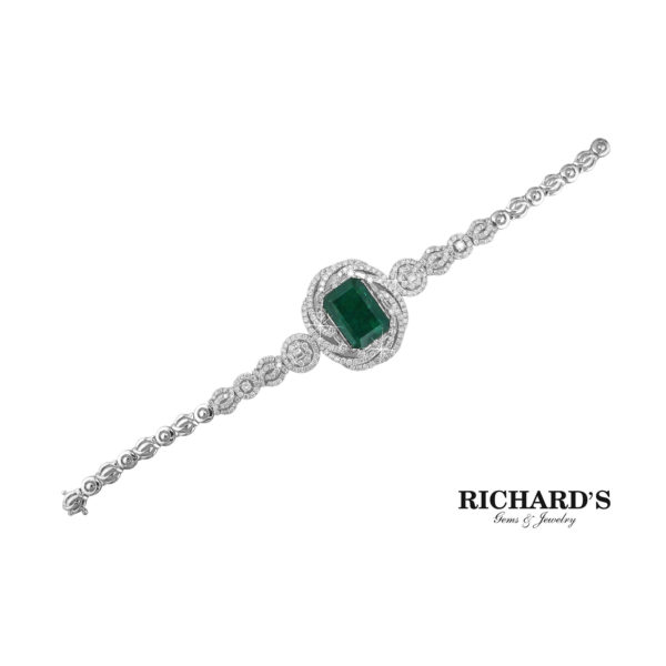 Emerald And Diamonds Bracelet