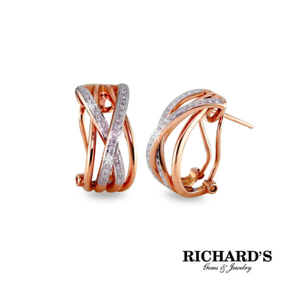 Diamond Earrings Rose Gold