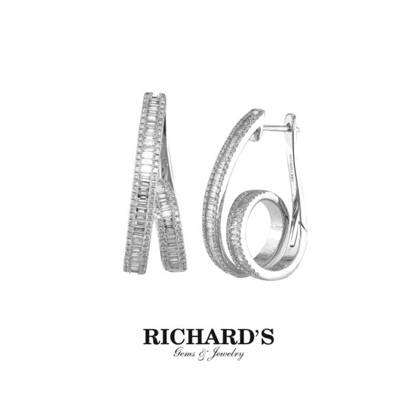 Diamond Earrings Hoops