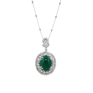 Emerald Pendant Oval Cabochon
