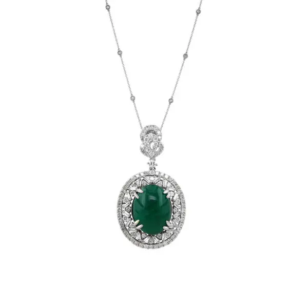 Spirit Art USA 2 CT Emerald Necklace Simple Diamond Bowknot Green India |  Ubuy