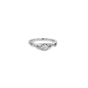 Infinity Design 0.31 Carats in Round Diamonds Engagement Ring Band With Diamonds
