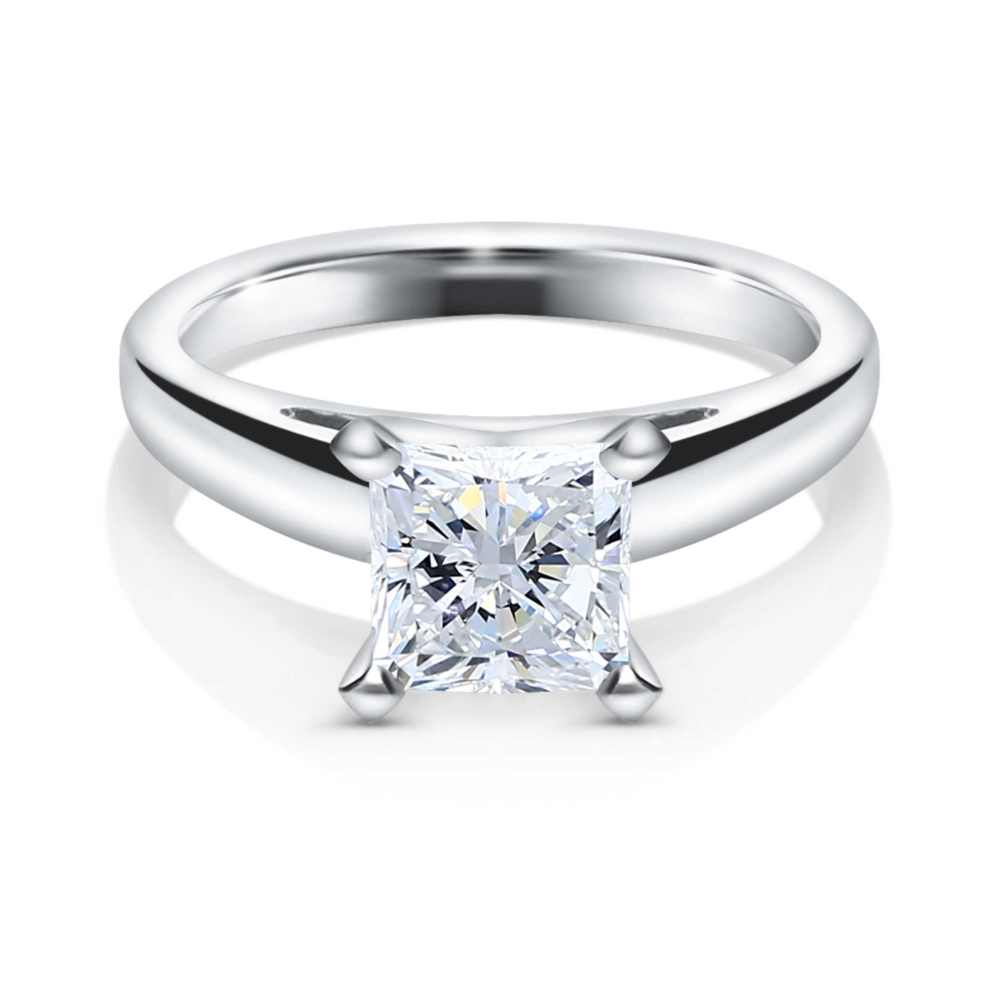  Engagement  Ring  Solitaire  Princess  Cut  Richards Jewelry 
