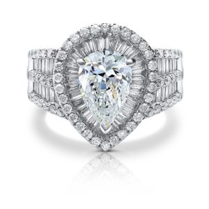 Engagement Ring Pear Shape Halo