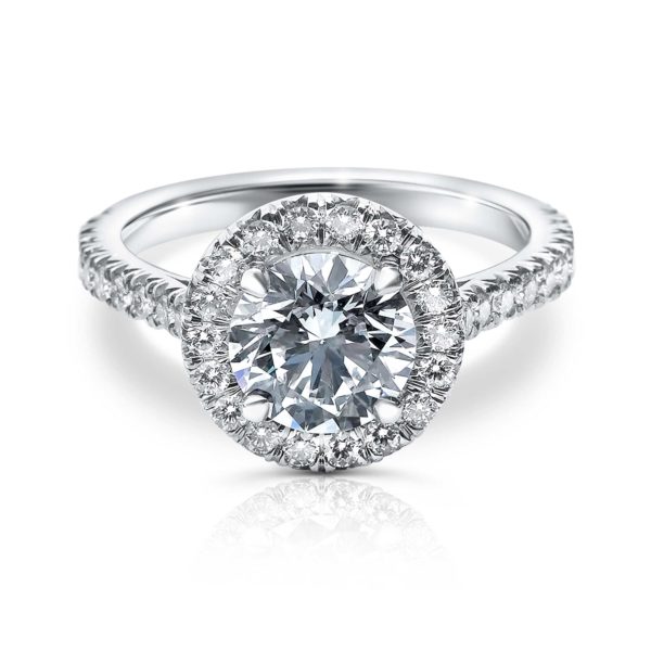 Engagement Ring Round Diamond Halo - Richards Gems and Jewelry