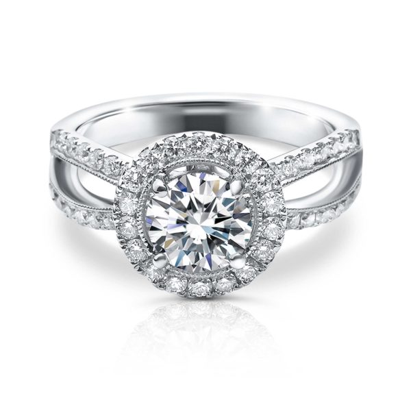 Engagement Ring Round Halo - Richards Gems and Jewelry