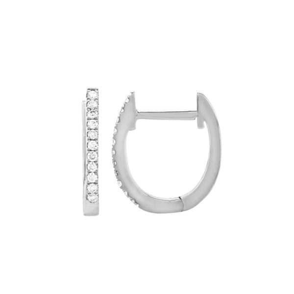 Small Diamond Hoop Earrings