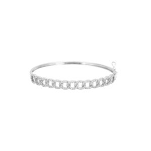 Bangle Curb Link With Over 1 Carat in Diamonds