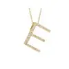 Initial Necklace E With Diamonds In 14 Karat yellow Gold