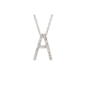Initial Letter A with diamonds