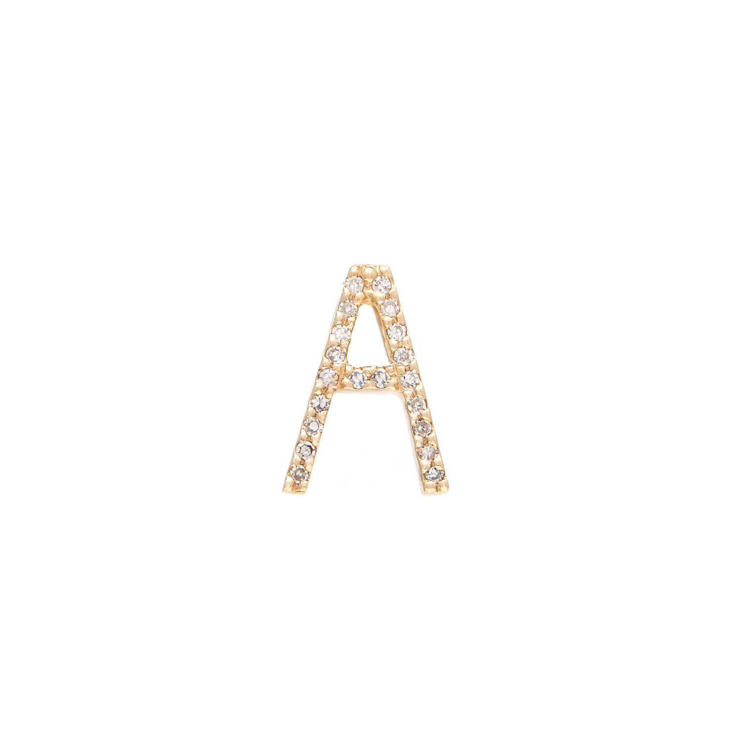 Initial A necklace With Diamonds In 14 Karat Gold - Richards Gems and ...
