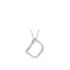 Letter D with diamonds 14k white gold