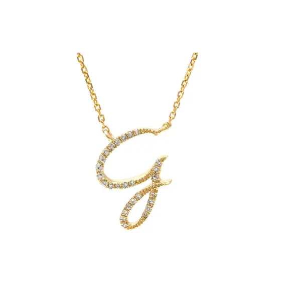 Initial G Pendant With Chain Online Jewellery Shopping India | Rose Gold  14K | Candere by Kalyan Jewellers
