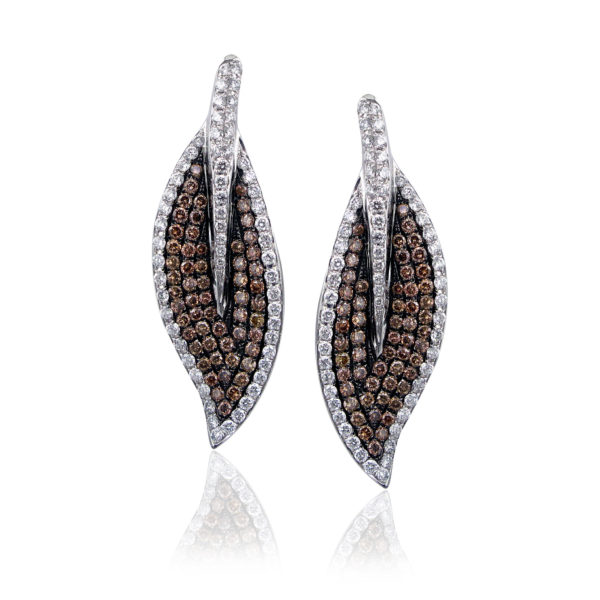 Diamond Leaf Earrings