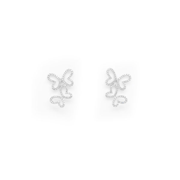 Open Butterfly Diamond Earrings