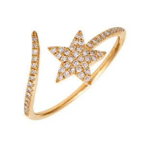 Star Diamond Open Ring