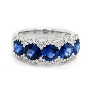 Sapphire and Diamond Ring Band