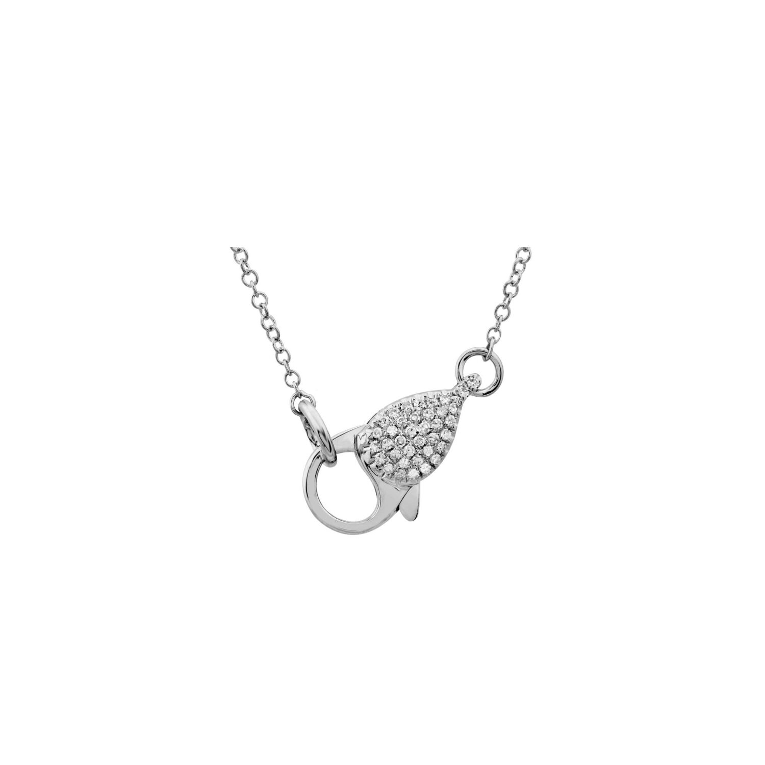 Pave Diamond Disc Pendant Necklace | Lee Michaels Fine Jewelry