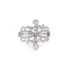 Diamond Ring with Crown Design