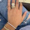 Radiant Cut Fancy Light Yellow Diamond Engagement Ring