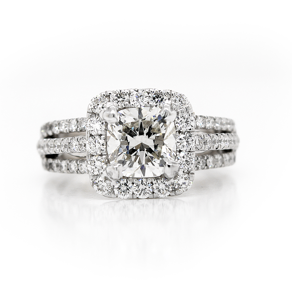 Engagement Ring Halo Cushion Cut